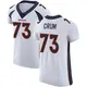 Elite White Men's Frank Crum Denver Broncos Vapor Untouchable Jersey