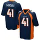 Game Navy Blue Men's Drew Sanders Denver Broncos Alternate Jersey