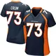 Game Navy Blue Women's Frank Crum Denver Broncos Alternate Jersey