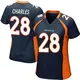 Game Navy Blue Women's Jamaal Charles Denver Broncos Alternate Jersey