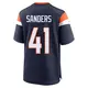 Game Navy Men's Drew Sanders Denver Broncos Alternate Jersey