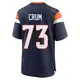 Game Navy Men's Frank Crum Denver Broncos Alternate Jersey