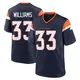 Game Navy Men's Javonte Williams Denver Broncos Alternate Jersey