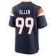 Game Navy Men's Zach Allen Denver Broncos Alternate Jersey