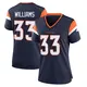 Game Navy Women's Javonte Williams Denver Broncos Alternate Jersey