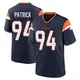 Game Navy Youth Aaron Patrick Denver Broncos Alternate Jersey