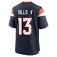 Game Navy Youth David Sills V Denver Broncos Alternate Jersey