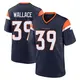 Game Navy Youth Levi Wallace Denver Broncos Alternate Jersey