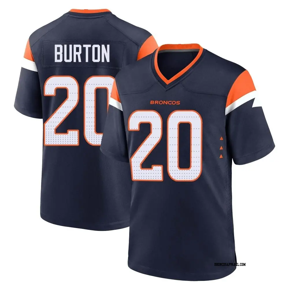 Game Navy Youth Michael Burton Denver Broncos Alternate Jersey