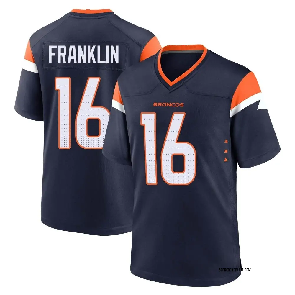 Game Navy Youth Troy Franklin Denver Broncos Alternate Jersey