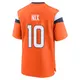 Game Orange Men's Bo Nix Denver Broncos Jersey