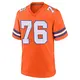 Game Orange Men's Calvin Throckmorton Denver Broncos Alternate Mile High Collection 1977 Throwback Jersey