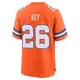 Game Orange Men's Devon Key Denver Broncos Alternate Mile High Collection 1977 Throwback Jersey