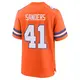 Game Orange Men's Drew Sanders Denver Broncos Alternate Mile High Collection 1977 Throwback Jersey