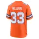 Game Orange Men's Javonte Williams Denver Broncos Alternate Mile High Collection 1977 Throwback Jersey