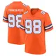 Game Orange Men's John Franklin-Myers Denver Broncos Alternate Mile High Collection 1977 Throwback Jersey