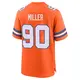 Game Orange Men's Jordan Miller Denver Broncos Alternate Mile High Collection 1977 Throwback Jersey