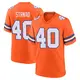 Game Orange Men's Justin Strnad Denver Broncos Alternate Mile High Collection 1977 Throwback Jersey