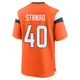 Game Orange Men's Justin Strnad Denver Broncos Jersey