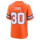 Game Orange Men's Terrell Davis Denver Broncos Alternate Mile High Collection 1977 Throwback Jersey