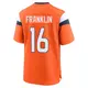 Game Orange Men's Troy Franklin Denver Broncos Jersey