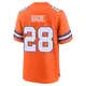 Game Orange Men's Tyler Badie Denver Broncos Alternate Mile High Collection 1977 Throwback Jersey