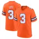 Game Orange Men's Wil Lutz Denver Broncos Alternate Mile High Collection 1977 Throwback Jersey