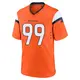 Game Orange Men's Zach Allen Denver Broncos Jersey