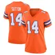 Game Orange Women's Courtland Sutton Denver Broncos Alternate Mile High Collection 1977 Throwback Jersey