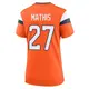 Game Orange Women's Damarri Mathis Denver Broncos Jersey