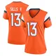 Game Orange Women's David Sills V Denver Broncos Jersey