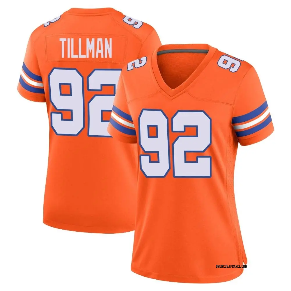 Game Orange Women's Dondrea Tillman Denver Broncos Alternate Mile High Collection 1977 Throwback Jersey