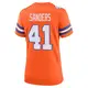 Game Orange Women's Drew Sanders Denver Broncos Alternate Mile High Collection 1977 Throwback Jersey