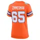 Game Orange Women's Gary Zimmerman Denver Broncos Alternate Mile High Collection 1977 Throwback Jersey