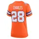 Game Orange Women's Jamaal Charles Denver Broncos Alternate Mile High Collection 1977 Throwback Jersey