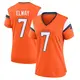 Game Orange Women's John Elway Denver Broncos Jersey