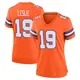 Game Orange Women's Jordan Leslie Denver Broncos Alternate Mile High Collection 1977 Throwback Jersey