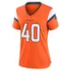 Game Orange Women's Justin Strnad Denver Broncos Jersey