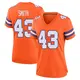 Game Orange Women's Keidron Smith Denver Broncos Alternate Mile High Collection 1977 Throwback Jersey