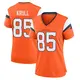 Game Orange Women's Lucas Krull Denver Broncos Jersey