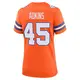 Game Orange Women's Nate Adkins Denver Broncos Alternate Mile High Collection 1977 Throwback Jersey