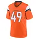 Game Orange Youth Alex Singleton Denver Broncos Jersey