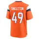 Game Orange Youth Alex Singleton Denver Broncos Jersey