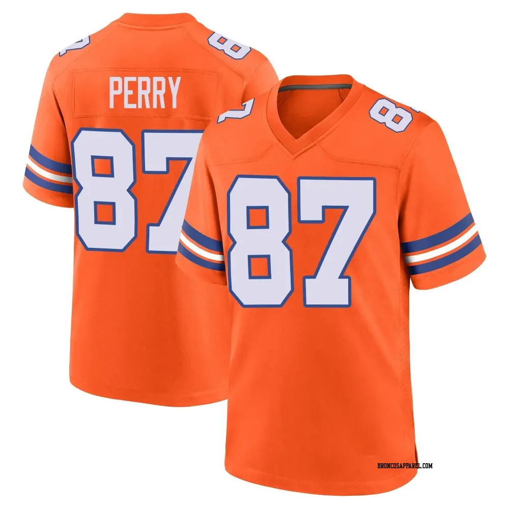 Game Orange Youth A.T. Perry Denver Broncos Alternate Mile High Collection 1977 Throwback Jersey