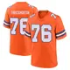 Game Orange Youth Calvin Throckmorton Denver Broncos Alternate Mile High Collection 1977 Throwback Jersey