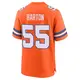 Game Orange Youth Cody Barton Denver Broncos Alternate Mile High Collection 1977 Throwback Jersey