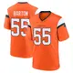 Game Orange Youth Cody Barton Denver Broncos Jersey