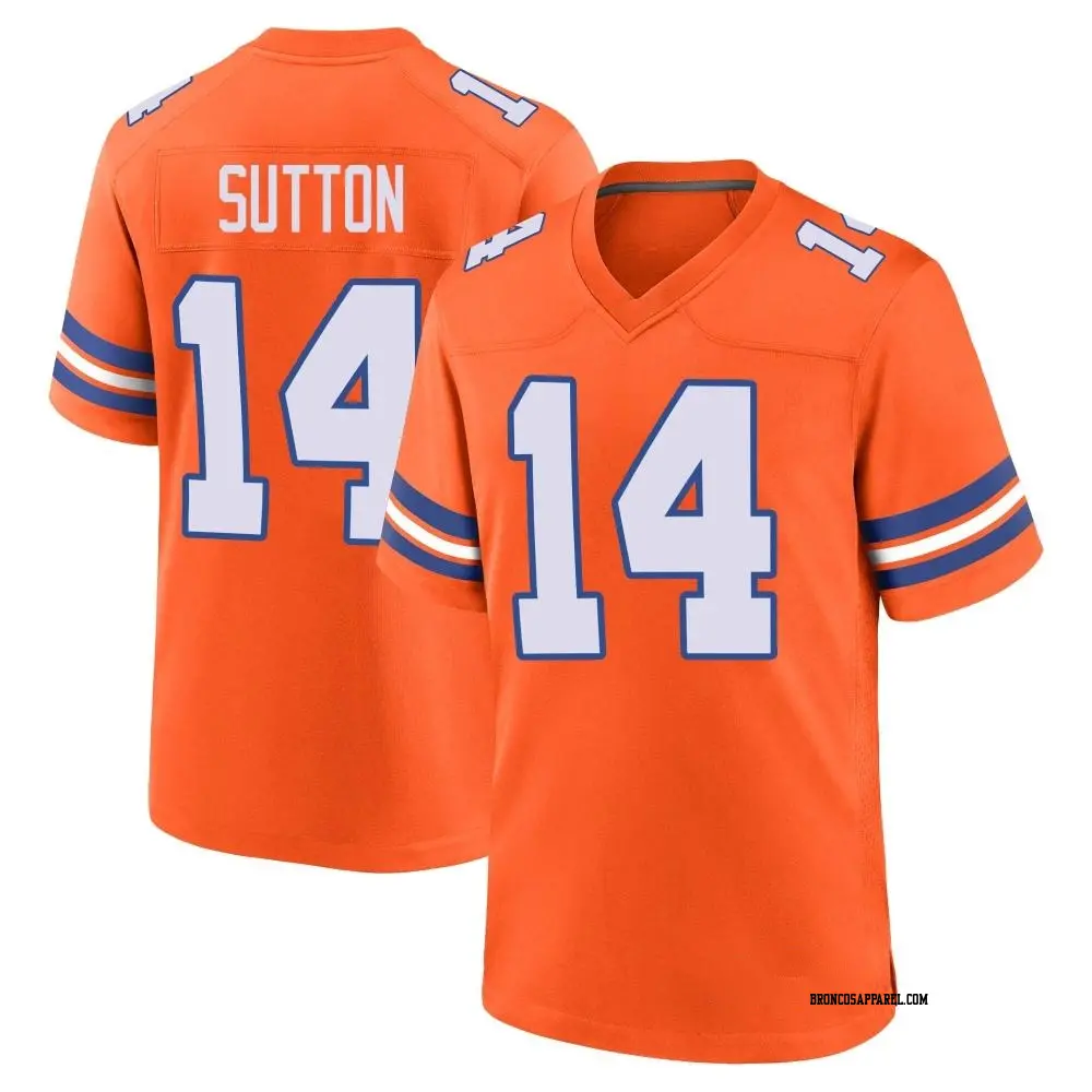 Game Orange Youth Courtland Sutton Denver Broncos Alternate Mile High Collection 1977 Throwback Jersey