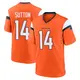 Game Orange Youth Courtland Sutton Denver Broncos Jersey