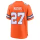 Game Orange Youth Damarri Mathis Denver Broncos Alternate Mile High Collection 1977 Throwback Jersey